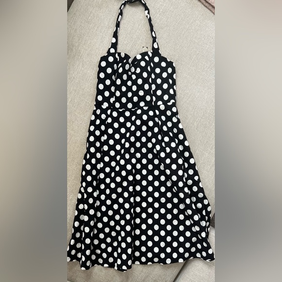 Luouse Dresses & Skirts - Black and White Polka Dot Halter Dress
